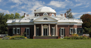 Thomas Jefferson's colonial estate house